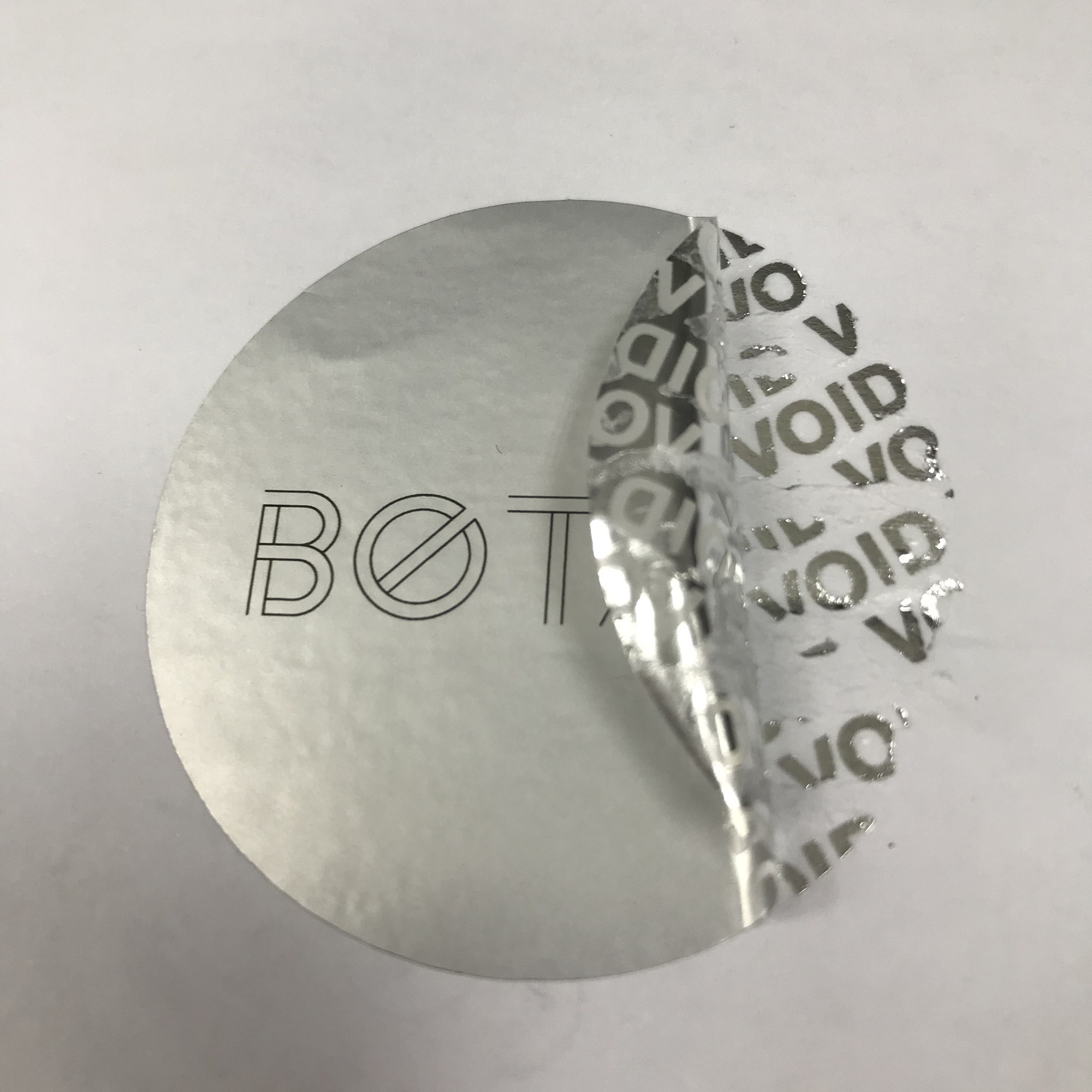 Security Label sticker Botak Sign