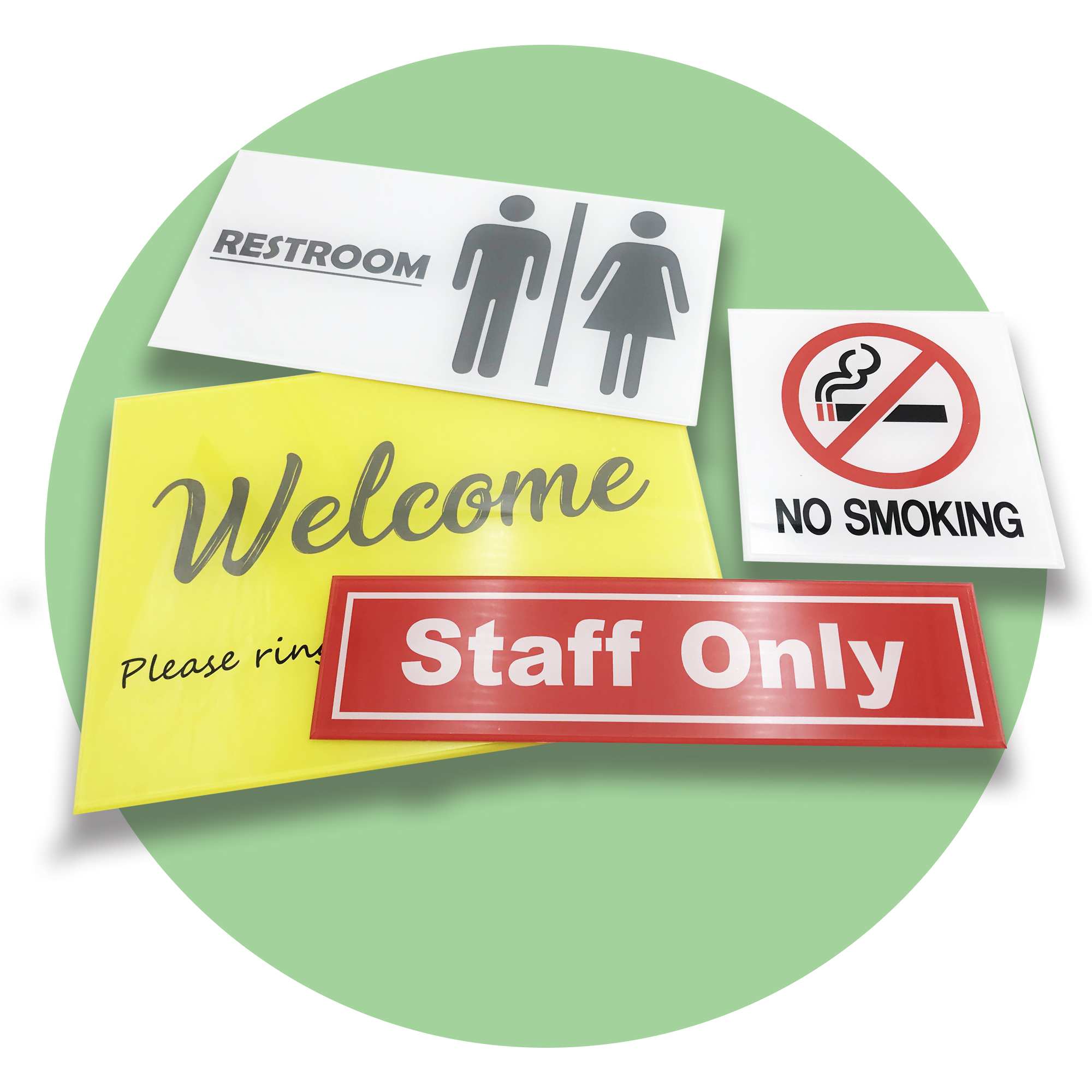 Standard Acrylic Signs (With Reverse 