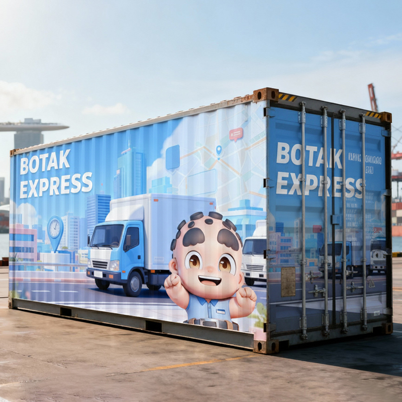 Container Vinyl Sticker and Roller Shutter Vinyl Sticker