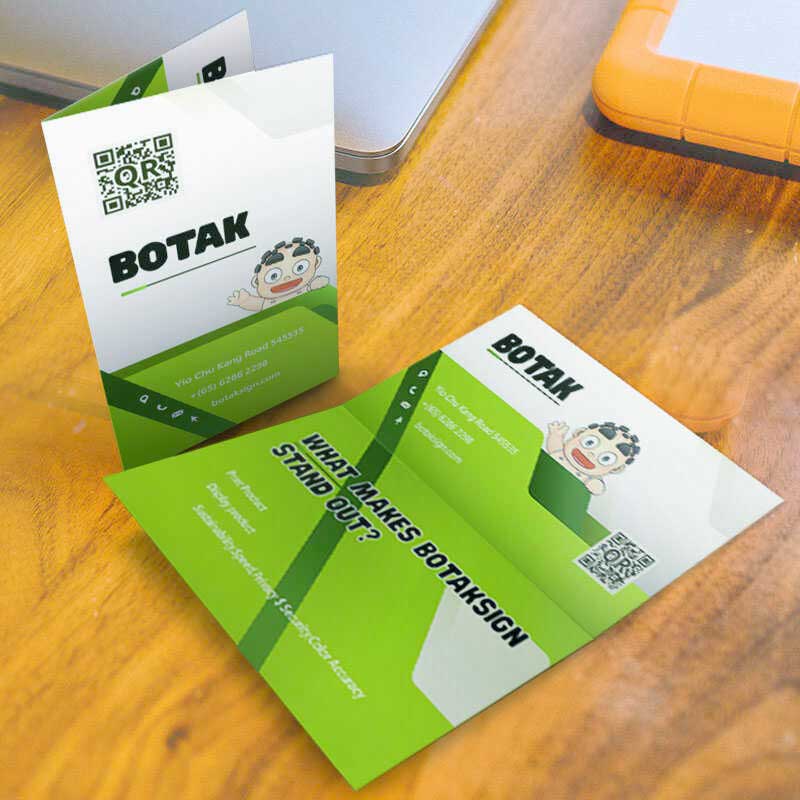 Folded Name Cards Botak Sign Pte Ltd